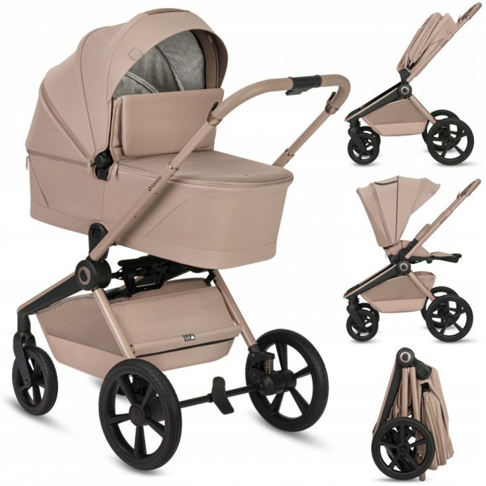 Πολυκαρότσι Lionelo Freya 3 σε 1 έως 22kg με αναδιπλούμενο Πορτ-Μπεμπέ Beige Sand