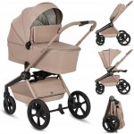 Πολυκαρότσι Lionelo Freya 3 σε 1 έως 22kg με αναδιπλούμενο Πορτ-Μπεμπέ Beige Sand