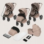 Πολυκαρότσι Lionelo Freya 3 σε 1 έως 22kg με αναδιπλούμενο Πορτ-Μπεμπέ Beige Sand