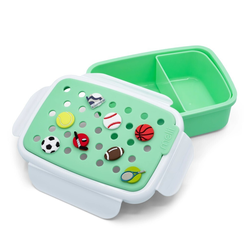 Melii Bento Φαγητοδοχείο με Charms 880ml - Πράσινο