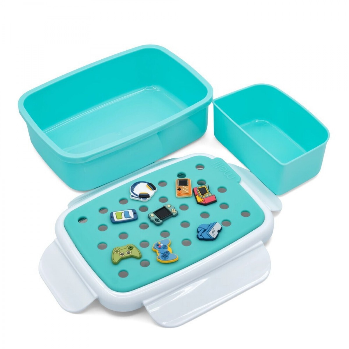 Melii Bento Φαγητοδοχείο με Charms 880ml - Μπλε