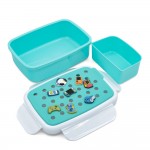Melii Bento Φαγητοδοχείο με Charms 880ml - Μπλε