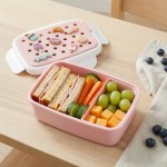 Melii Bento Φαγητοδοχείο με Charms 880ml - Ροζ