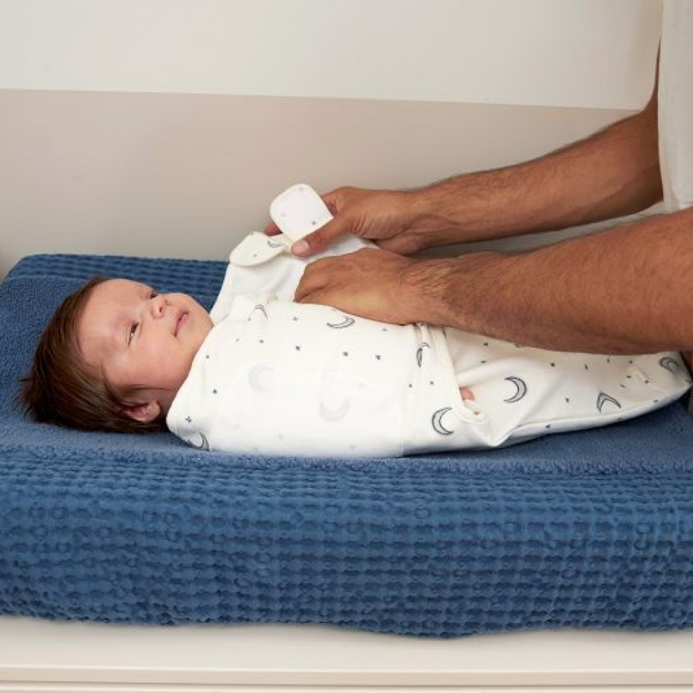 Meyco Καλοκαιρινός Υπνόσακος Κουβέρτα Swaddle Moon Indigo 0-3 μηνών