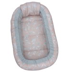 Βρεφική φωλιά 3in1 NATALINO BEBELINO Σομόν Φύλλα  με φερμουάρ