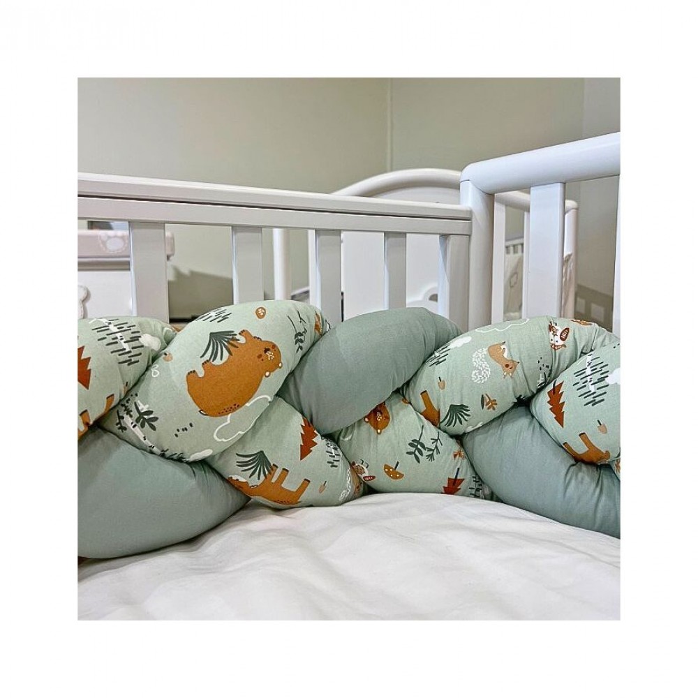 Πάντα Πλεξίδα natalino bebelino Μέντα - Ζωάκια του Δάσους 190x20 