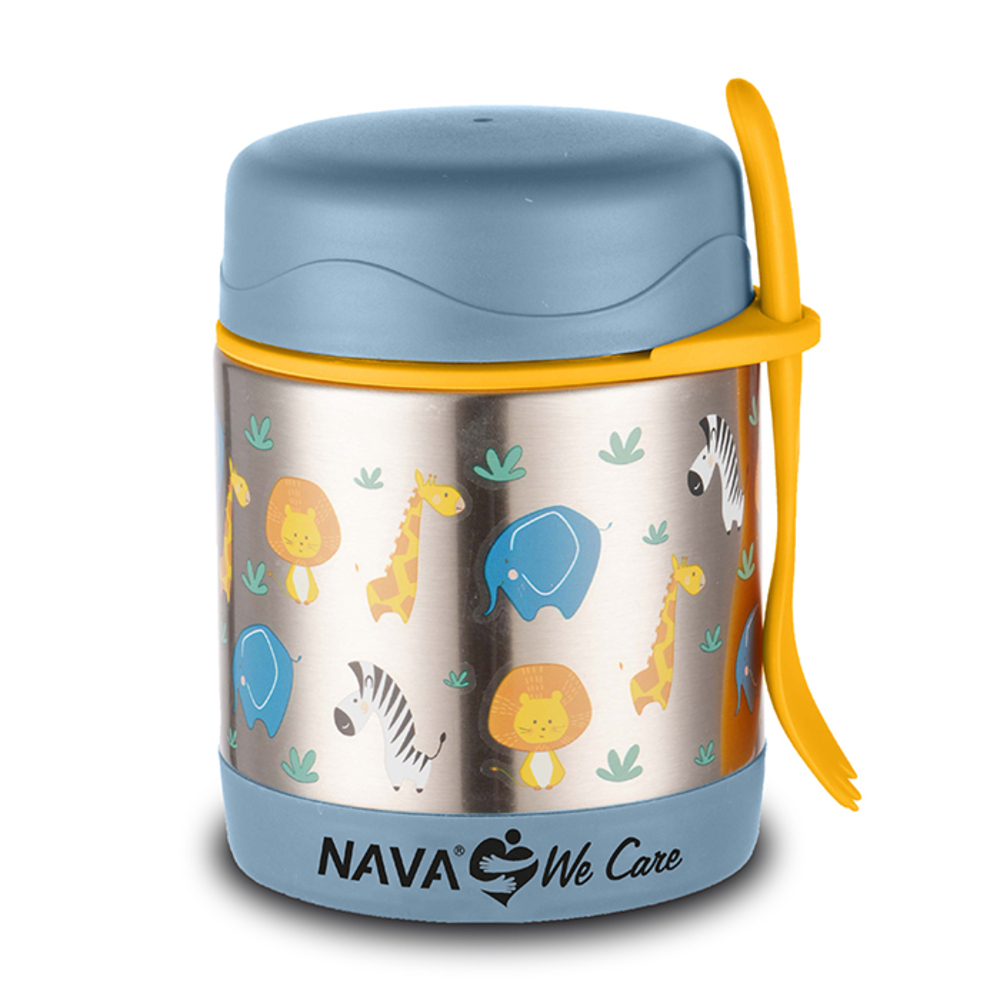 Θερμός Φαγητού 350ml "We Care" Nava μπλε