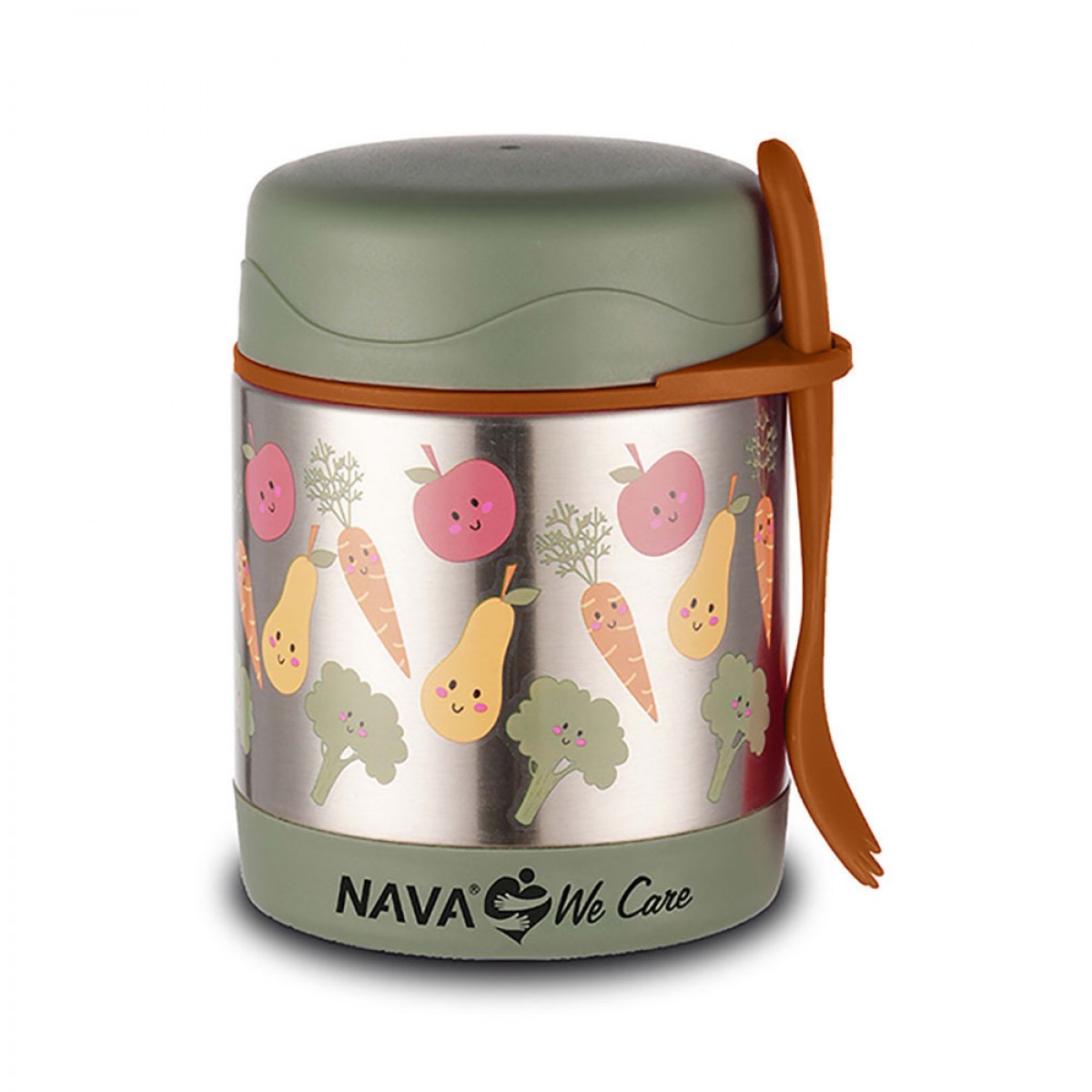 Θερμός Φαγητού 350ml "We Care" Nava πράσινο Θερμός Φαγητού 350ml "We Care" Nava πράσινο
