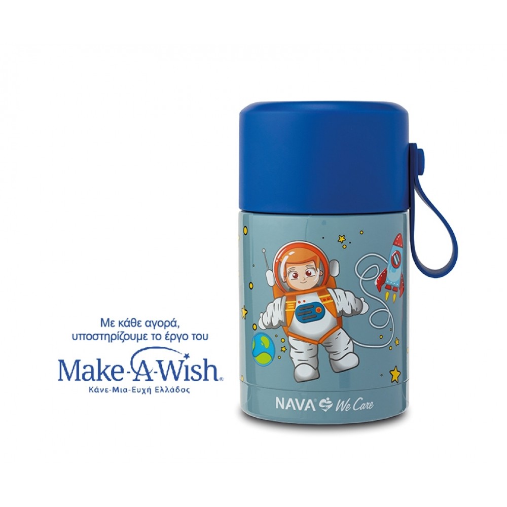 Θερμός Φαγητού 400ml "We Care" Nava Μπλε