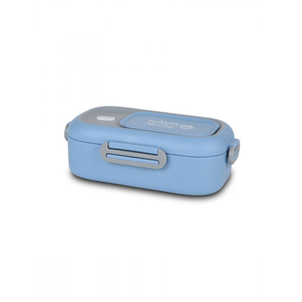 Nava We Care Lunchbox Δοχείο Φαγητού με Χωρίσματα Ανοξείδωτο Ορθογώνιο Μπλε 800ml