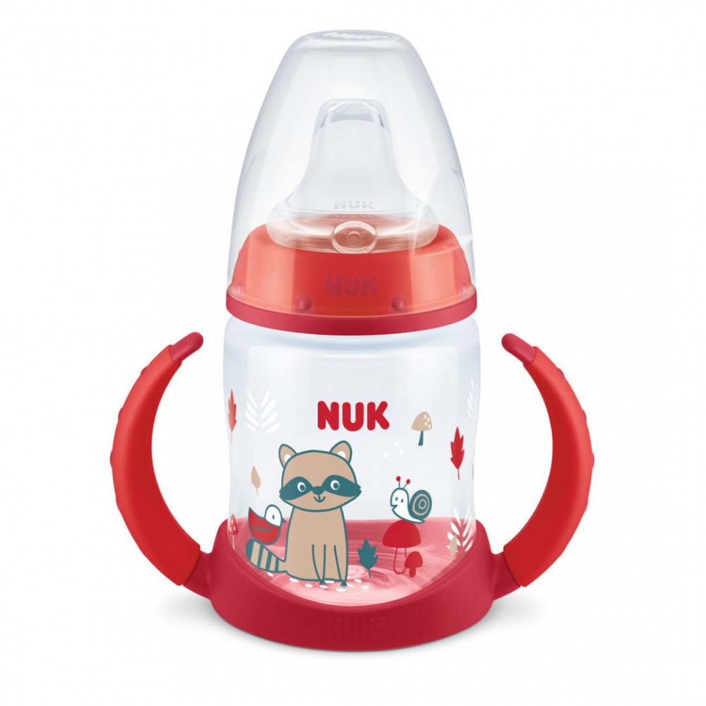 NUK First Choice Μπιμπερό Εκπαίδευσης με ρύγχος σιλικόνης 6-18m 150ml Κόκκινο