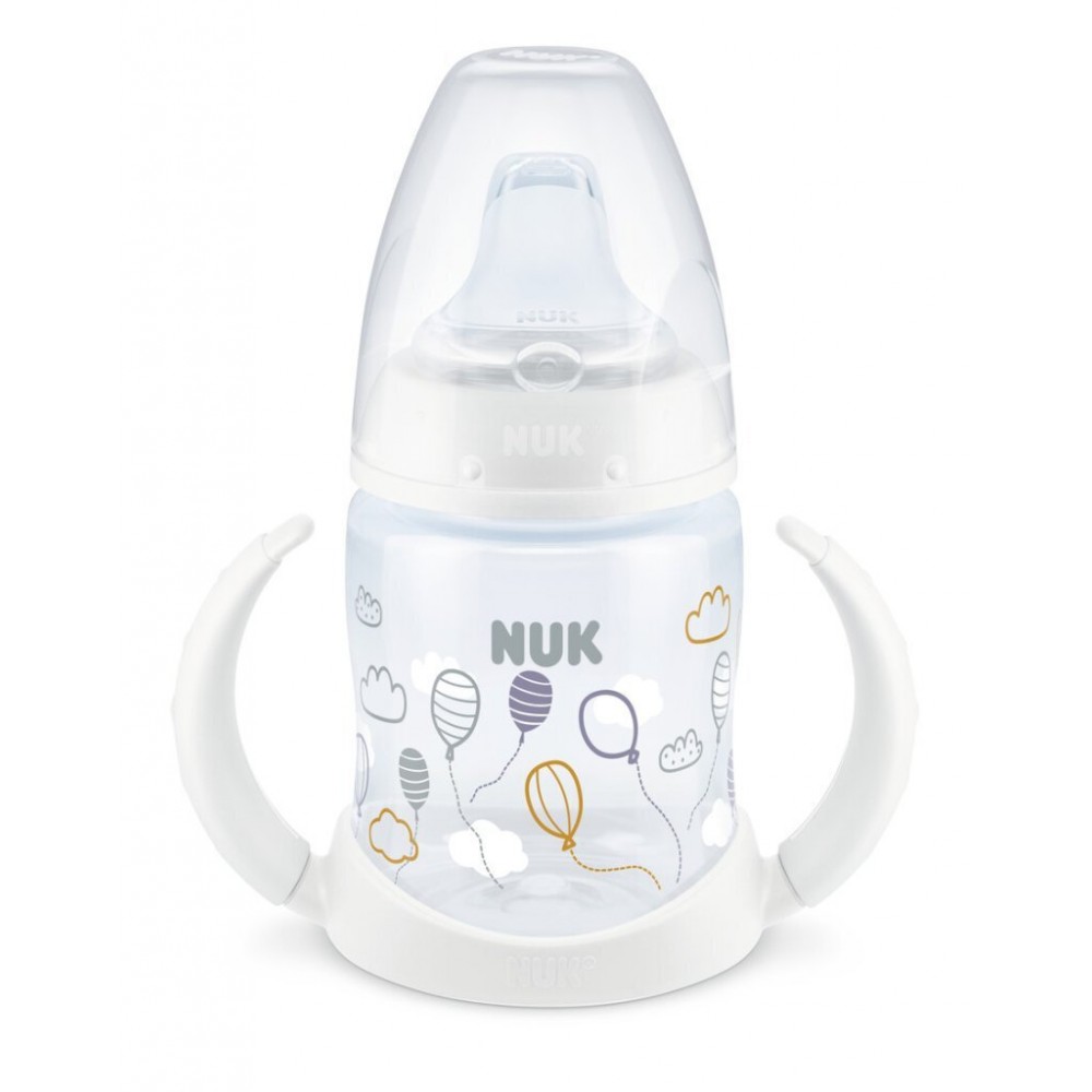 NUK First Choice Μπιμπερό Εκπαίδευσης με ρύγχος σιλικόνης 6-18m 150ml Λευκό