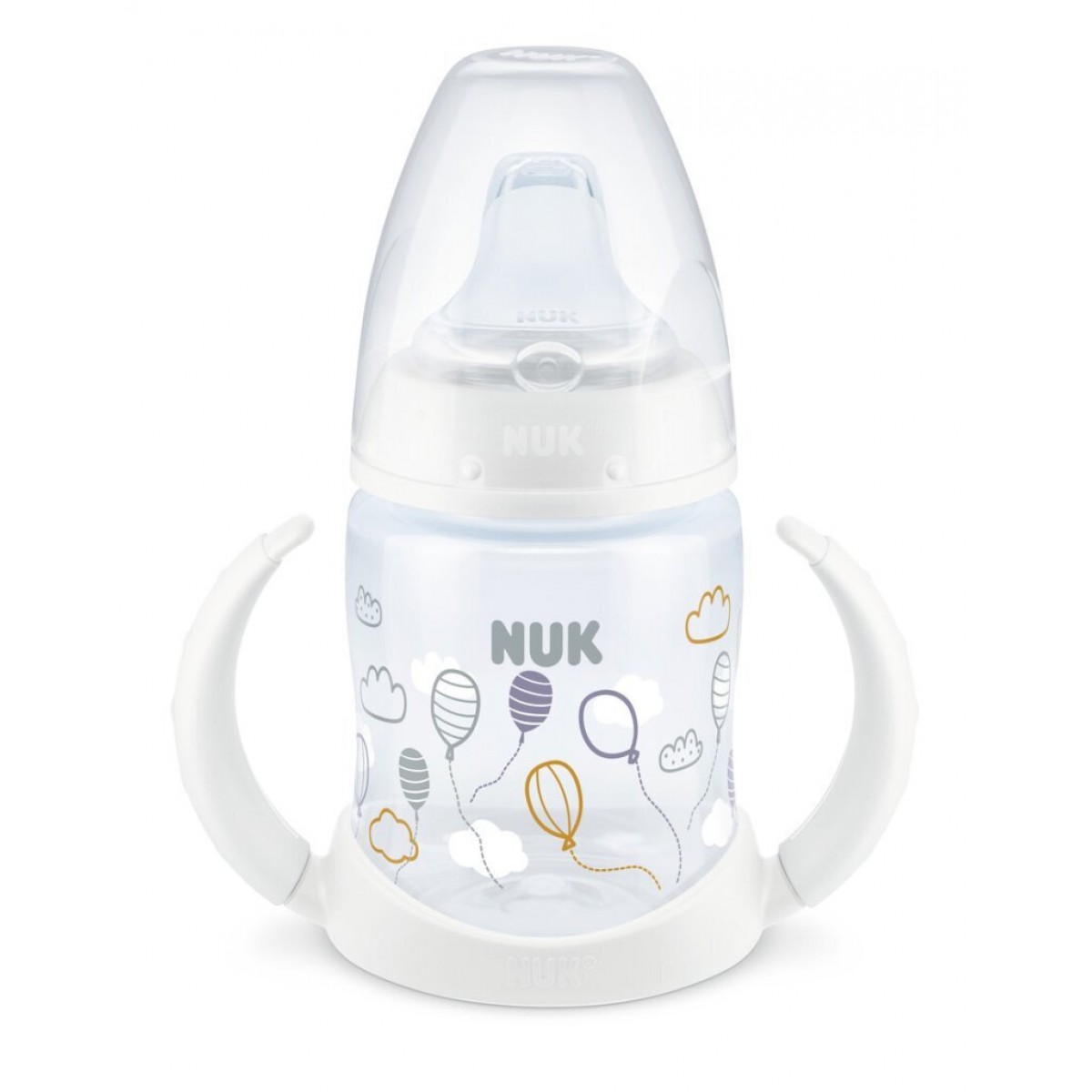 NUK First Choice Μπιμπερό Εκπαίδευσης με ρύγχος σιλικόνης 6-18m 150ml Λευκό
