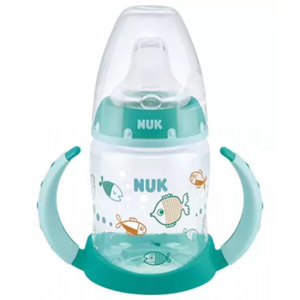 NUK First Choice Μπιμπερό Εκπαίδευσης με ρύγχος σιλικόνης 6-18m 150ml Χρώμα Πράσινο,
