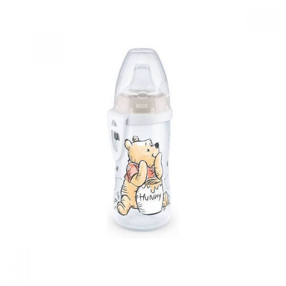 Nuk Παγουράκι Active Cup Winnie The Pooh Με Ρύγχος Σιλικόνης 12m+  ΓΚΡΙ , 300ml