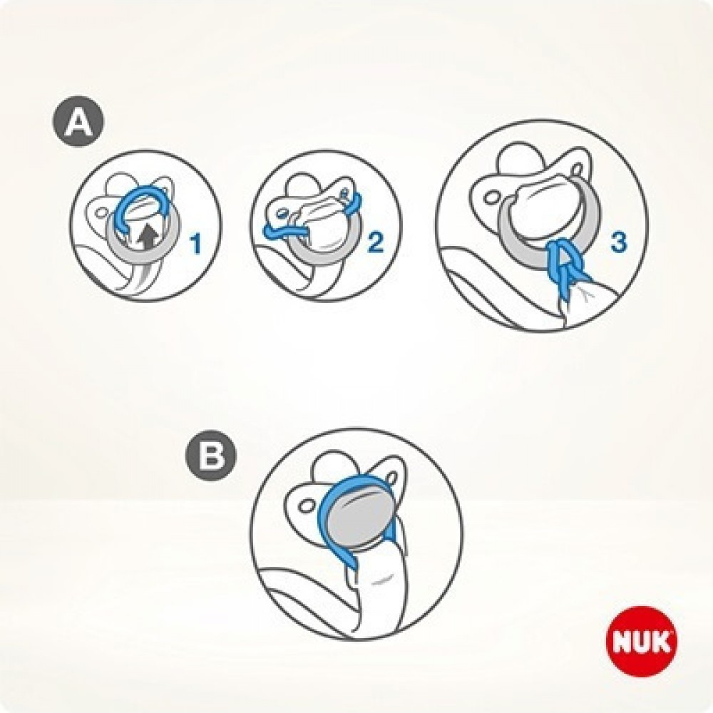 Nuk Αλυσίδα Πιπίλας Με Κρίκο  Καφέ