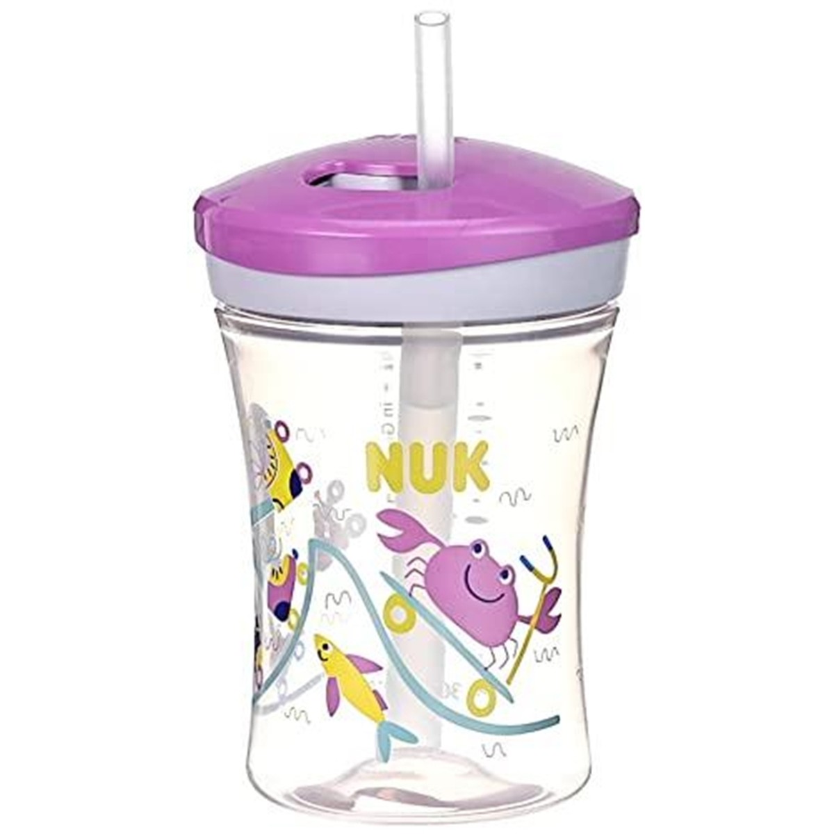 Nuk Παιδικό Ποτηράκι Action Cup από Πλαστικό Μωβ  230ml για 12m+