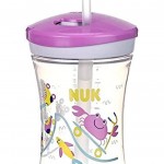 Nuk Παιδικό Ποτηράκι Action Cup από Πλαστικό Μωβ  230ml για 12m+