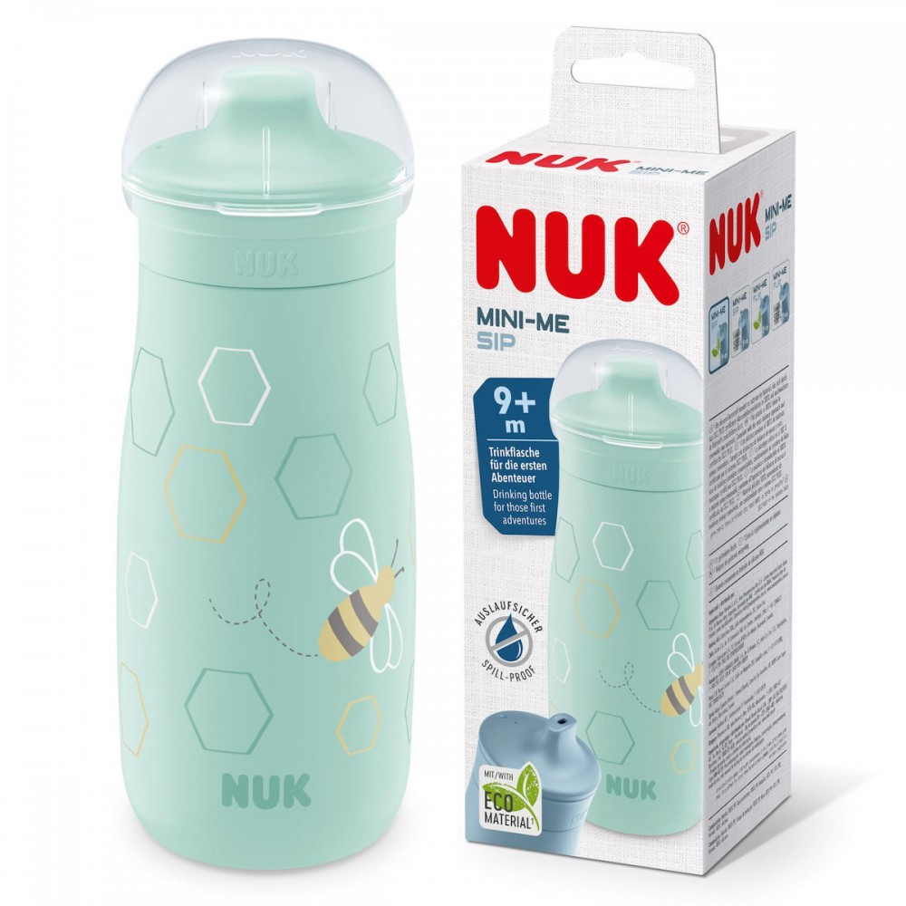 NUK - MINI-ME SIP Πλαστικό Παιδικό Παγούρι 9m+ - 300ml NUK Μέντα Με Μέλισσα
