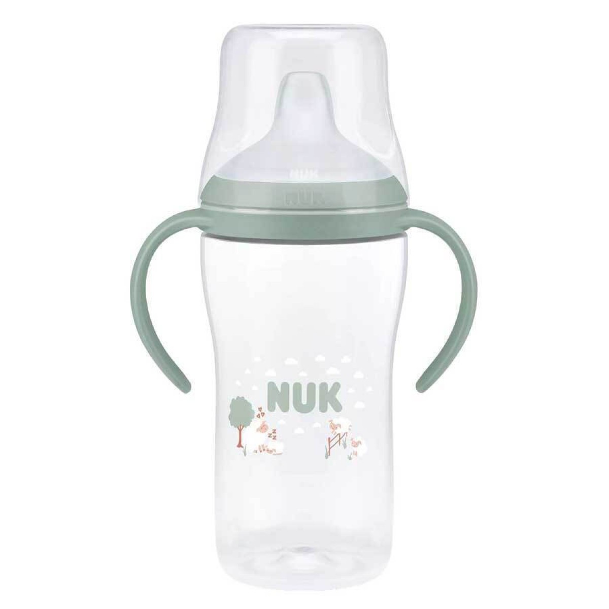 Nuk Perfect Match Εκπαιδευτικό Μπιμπερό με Στόμιο Σιλικόνης & 2 Λαβές για 6+ Μηνών  Sheep  , 260ml