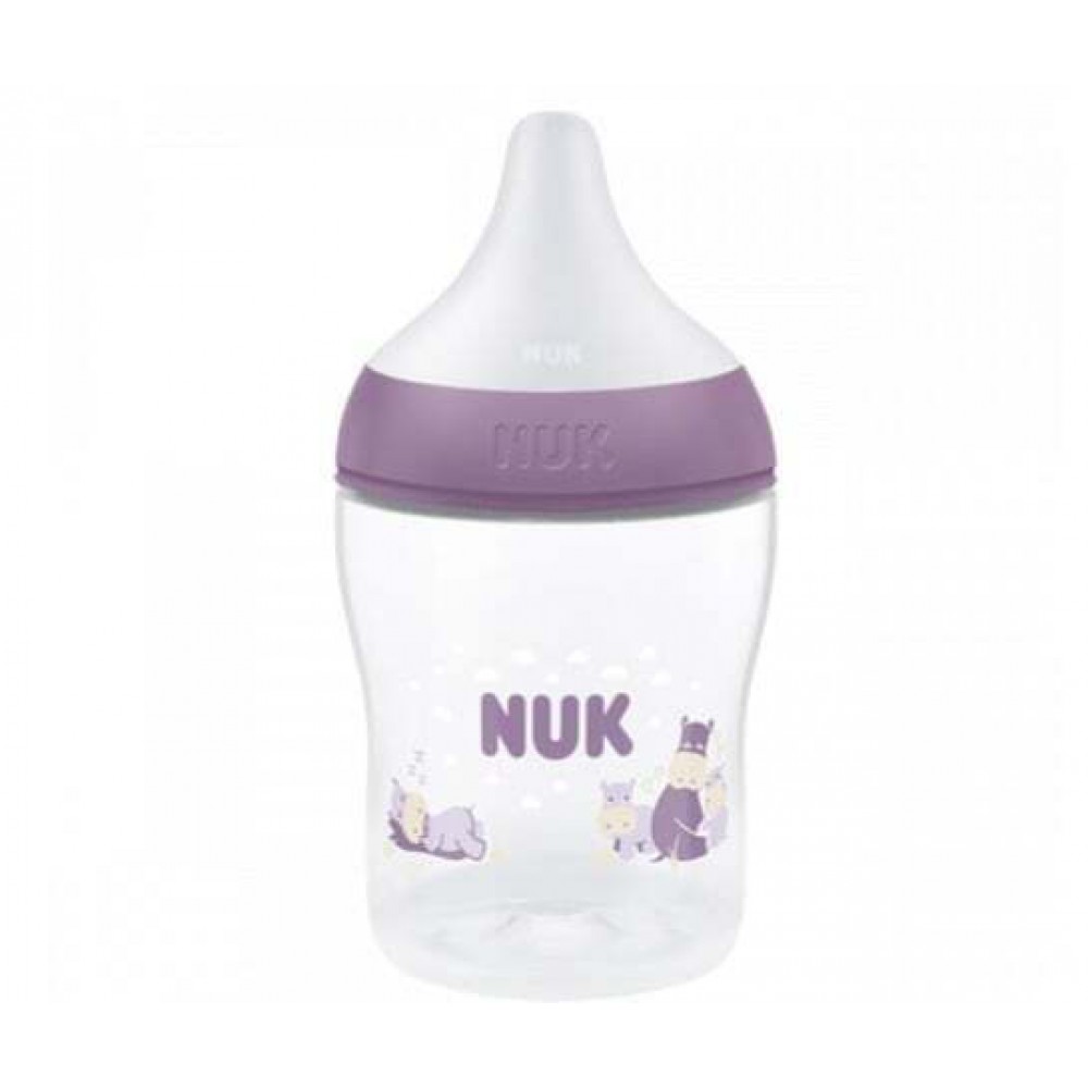 Nuk Πλαστικό Μπιμπερό Perfect Match Κατά των Κολικών με Θηλή Σιλικόνης για 0+ μηνών Μωβ150ml