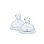 Nuk First Choice Plus Θηλή Σιλικόνης 6m+ Flow Control 2τμχ