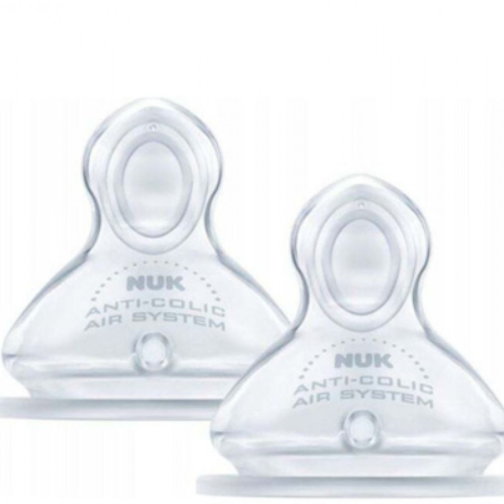  Nuk First Choice Plus Θηλή Σιλικόνης 3m+ 2τμχ Μεσαίας Οπής