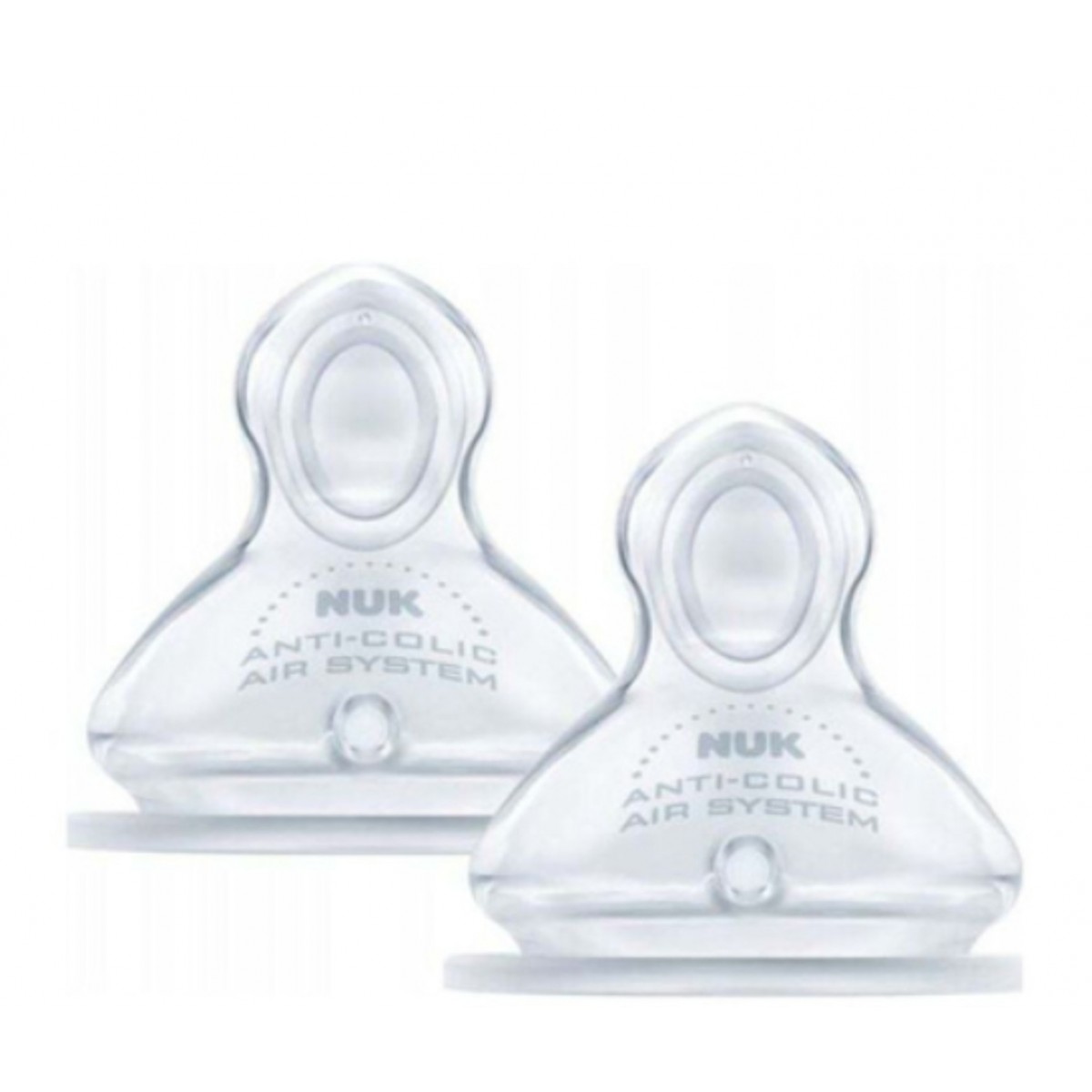 Nuk First Choice Plus Θηλή Σιλικόνης 3m+ 2τμχ Μεσαίας Οπής