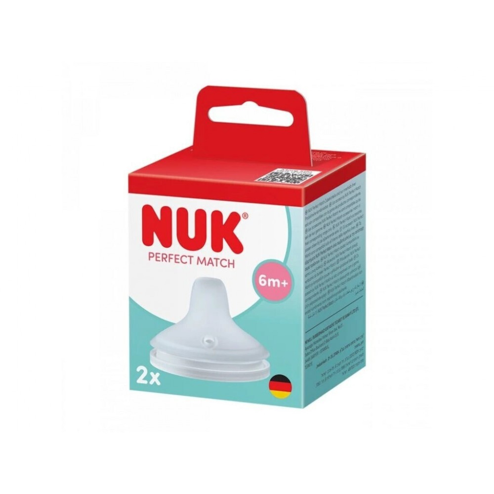 NUK Perfect Match Ρύγχος Μαλακής Σιλικόνης για Ποτήρι Εκμάθησης 6m+ 2τμχ