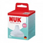 NUK Perfect Match Ρύγχος Μαλακής Σιλικόνης για Ποτήρι Εκμάθησης 6m+ 2τμχ