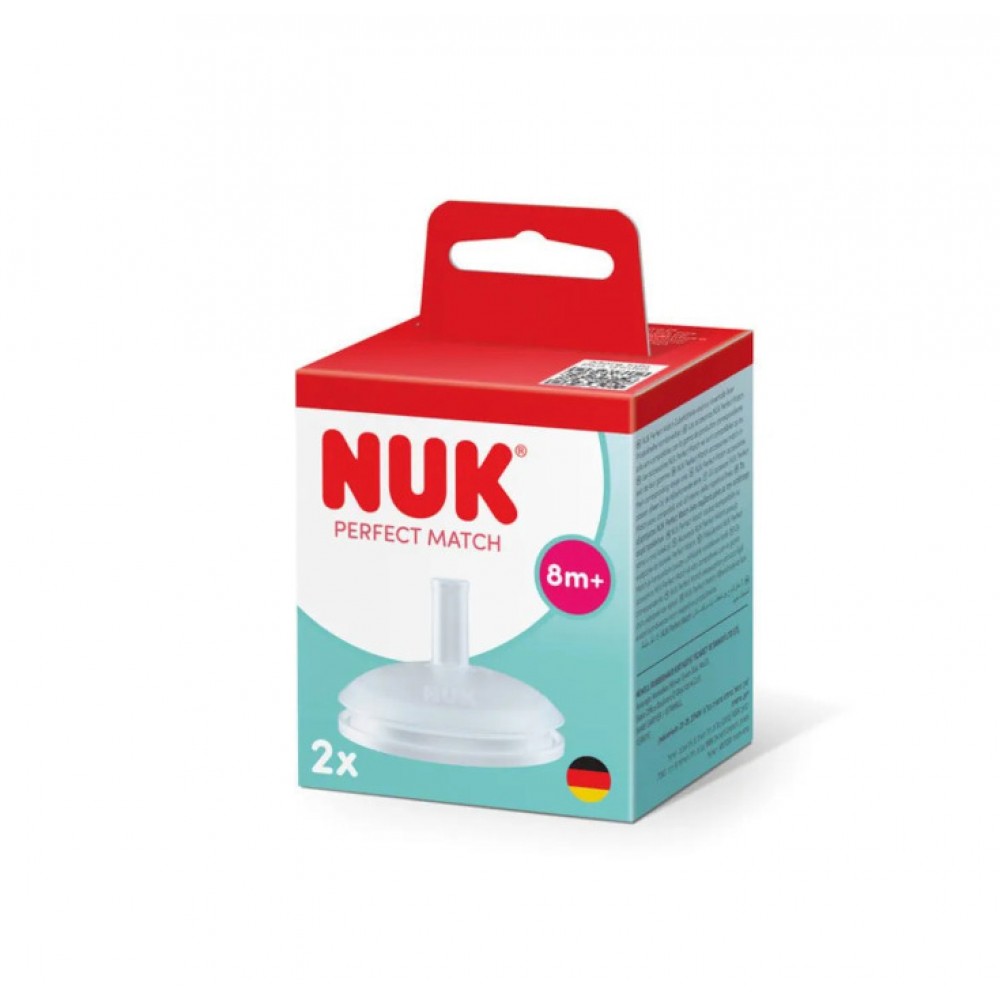 NUK Perfect Match Ανταλλακτικό Καλαμάκι Σιλικόνης για Ποτηράκια Εκμάθησης 8+m