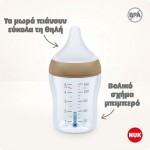 NUK Perfect Match Πλαστικό Μπιμπερό Κατά των Κολικών με Θηλή Σιλικόνης & Δείκτη Θερμοκρασίας για 0+ μηνών 230ml - Ουράνιο Τόξο