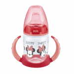Nuk Μπιμπερό First Choice Plus PP Minnie Εκπαιδευτικό με 2 Λαβές με Δείκτη Ελέγχου Θερμοκρασίας Κόκκινο