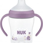 Nuk Perfect Match Εκπαιδευτικό Μπιμπερό με Στόμιο Σιλικόνης & 2 Λαβές για 6+ Μηνών  Ιπποπόταμος Μωβ  , 150ml