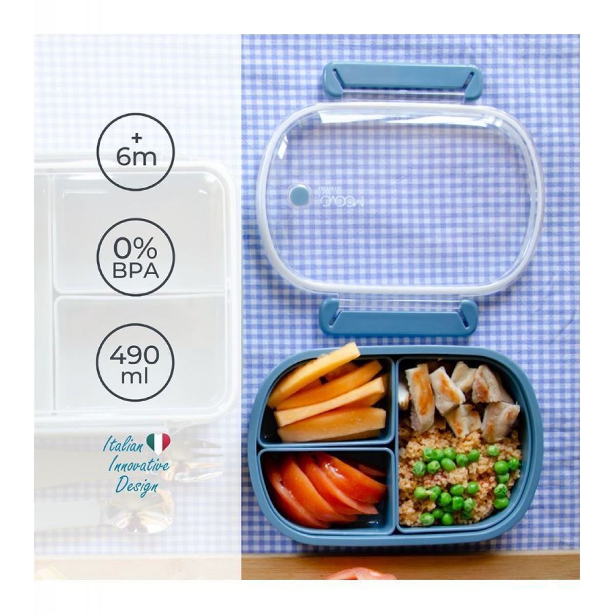 Nuvita Φαγητοδοχείο Lunch Box English Rose 490ml Nuvita Φαγητοδοχείο Lunch Box English Rose 490ml
