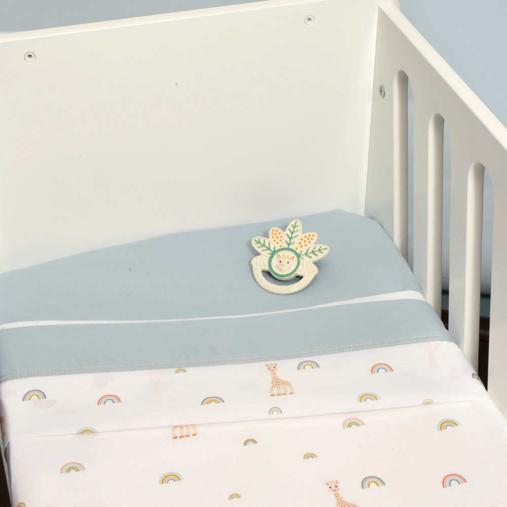 Σεντόνια Λίκνου Σετ 2τ -75×110-100% Βαμβάκι Sophie La Girafe