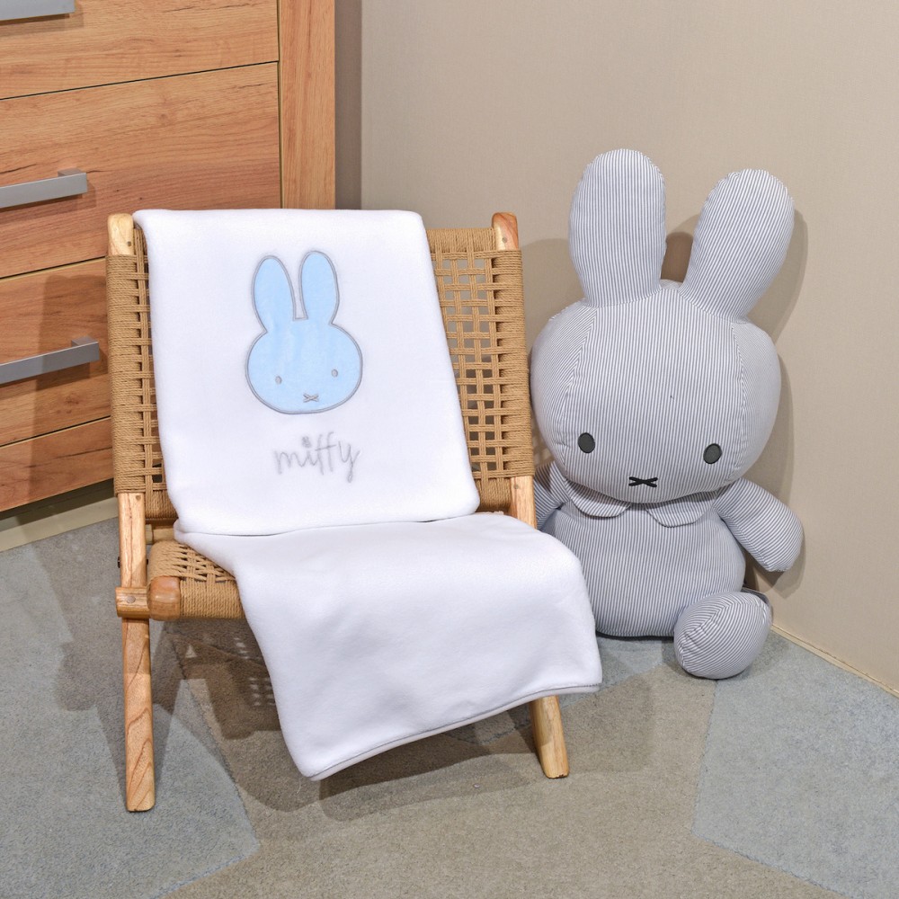  Κουβέρτα Αγκαλιάς & Λίκνου Fleece Σιέλ 80x100εκ. Miffy