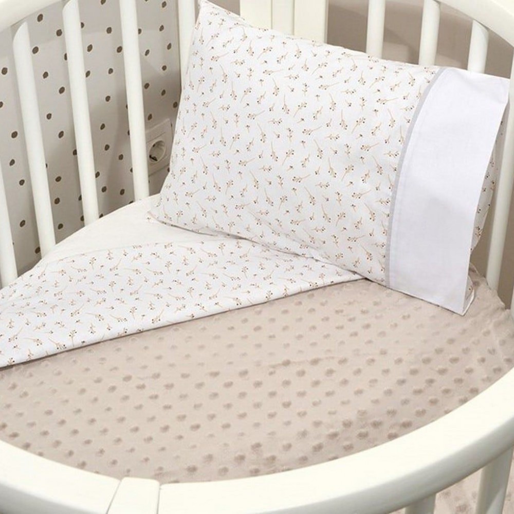 Κουβέρτα Κούνιας Διπλής Όψης 100x150cm Baby Oliver Minky Μπεζ