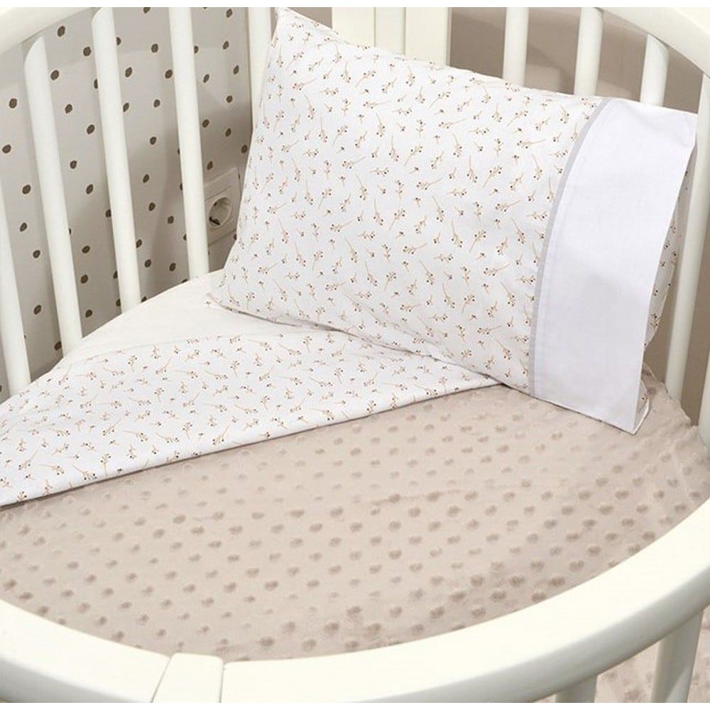 Κουβέρτα Κούνιας Διπλής Όψης 100x150cm Baby Oliver Minky Μπεζ