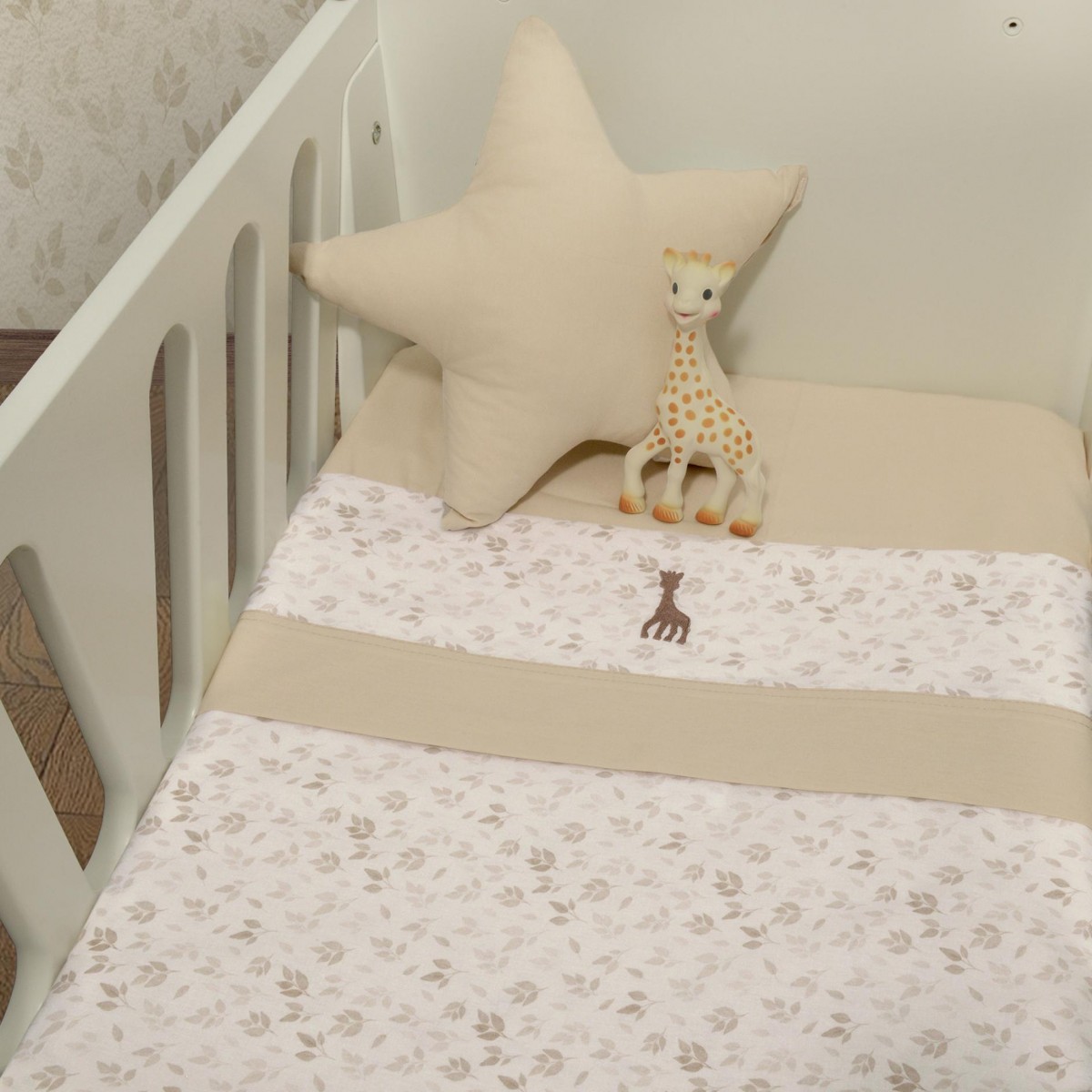 Σετ  Σεντόνια Λίκνου 2τεμ. 80×110 Design 506 SOPHIE LA GIRAFE