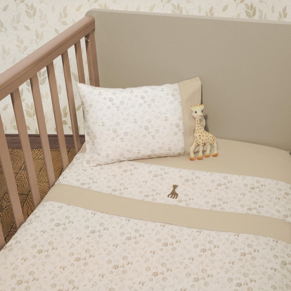 Σεντόνια Κούνιας Σετ 3τεμ. 110×170 με Λάστιχο Des.506 SOPHIE LA GIRAFE