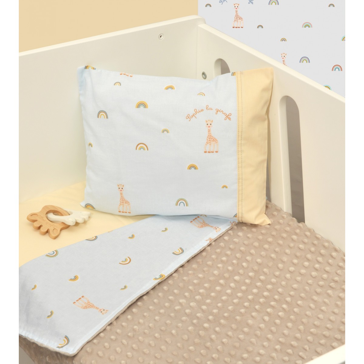 Κουβέρτα Αγκαλιάς Διπλής Όψης Minky Design 504 Sophie La Girafe