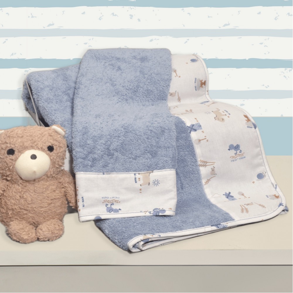 Σετ Πετσέτες 2 τεμ. 100% Bαμβάκι  30x50cm & 70x120cm Oliver Baby