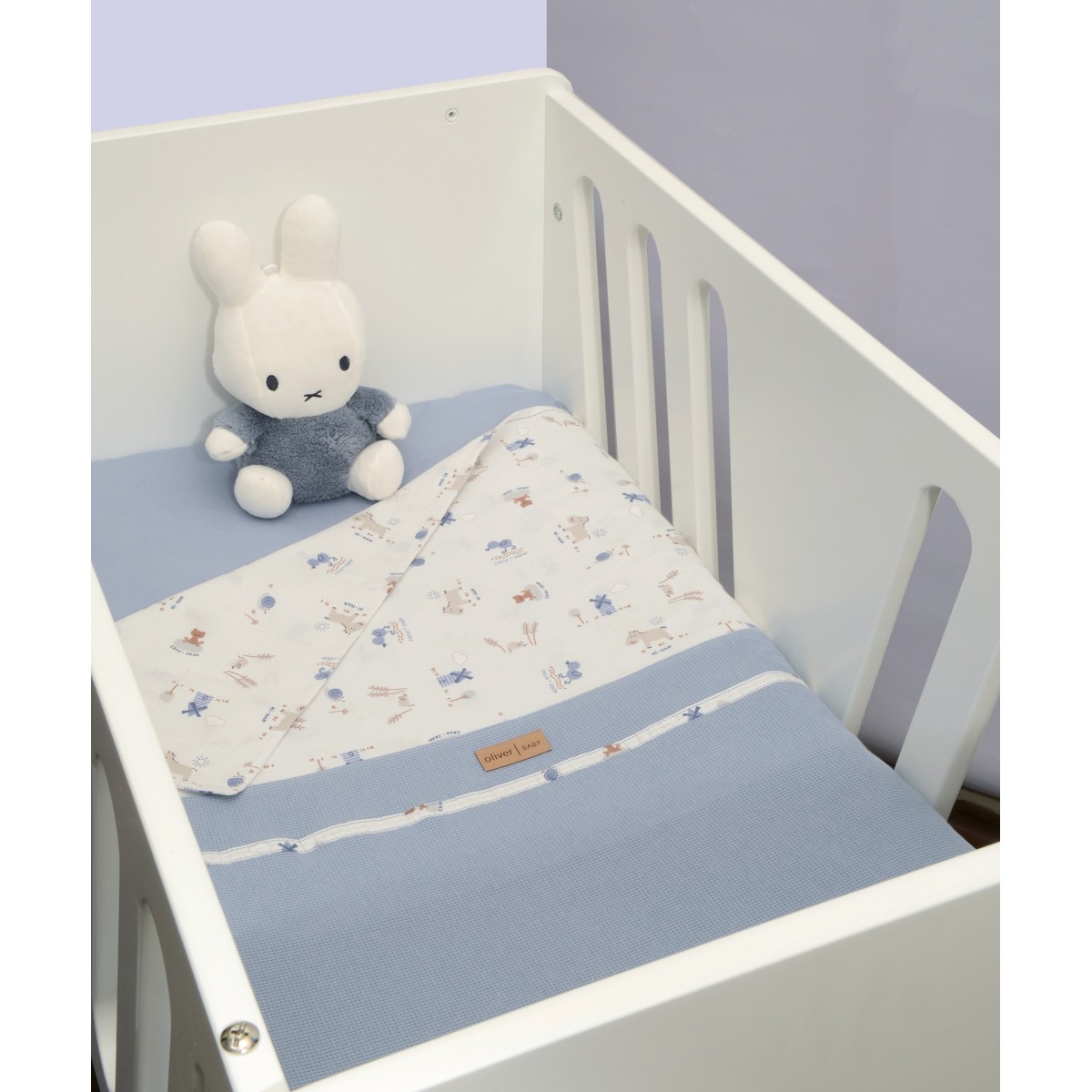 Καλοκαιρινή Κουβέρτα Διπλής Όψης 75x95cm Design 414 Oliver Baby