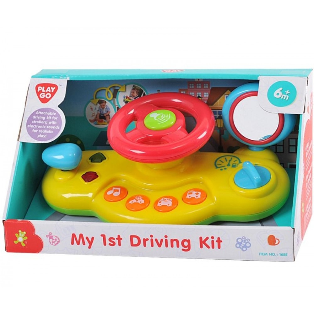 Μουσικό Τιμόνι Μικρός Οδηγός My 1st Driving Kit Playgo 