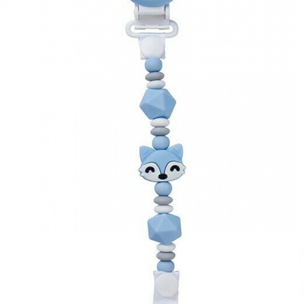 Κλιπ Πιπίλας Σιλικόνης Saro Foxy Blue 0m+