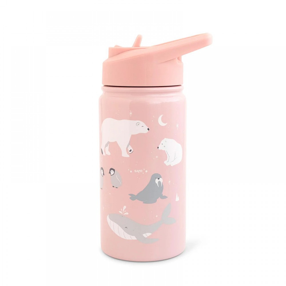 Παγούρι Θερμός Saro Polar Bear Ροζ  350ml