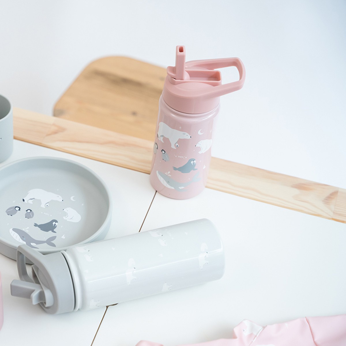 Παγούρι Θερμός Saro Polar Bear Ροζ  350ml