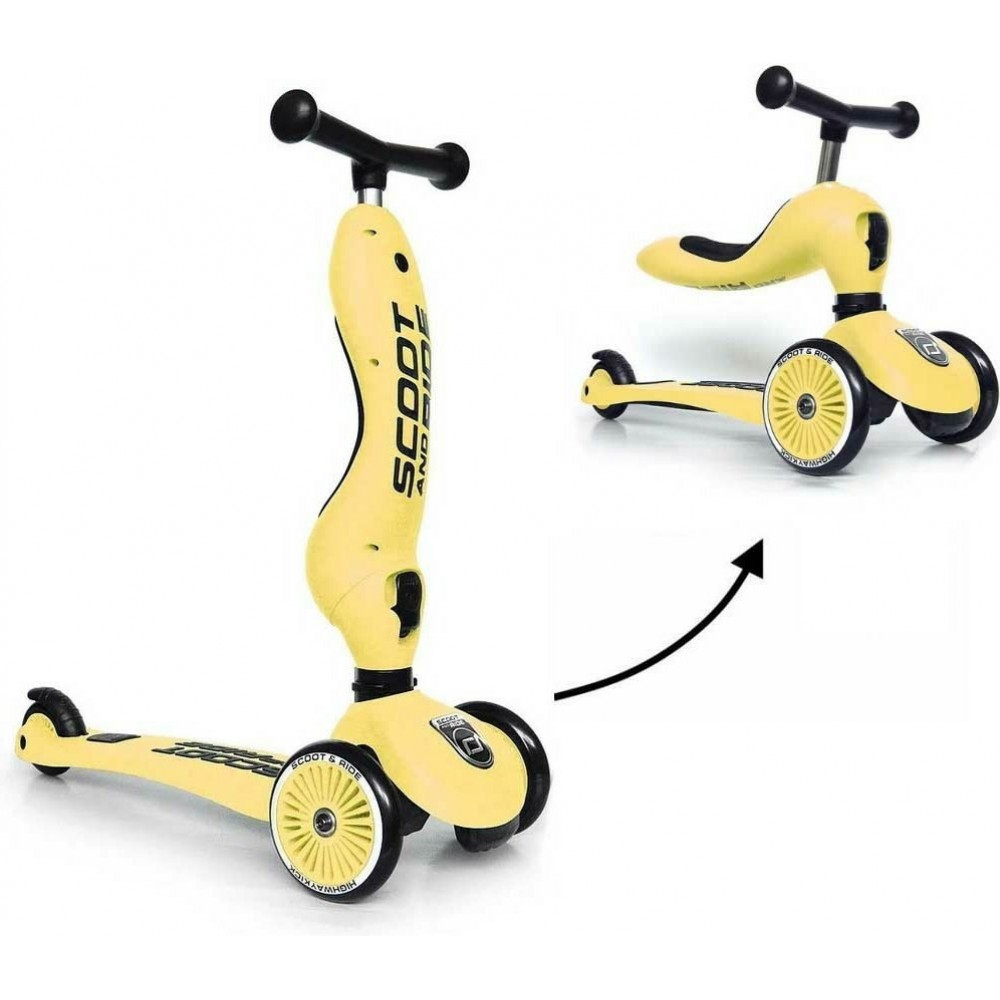 Scoot And Ride Highwaykick 1 Πατίνι & Ποδήλατο Ισορροπίας 1 – 5 ετών Κίτρινο