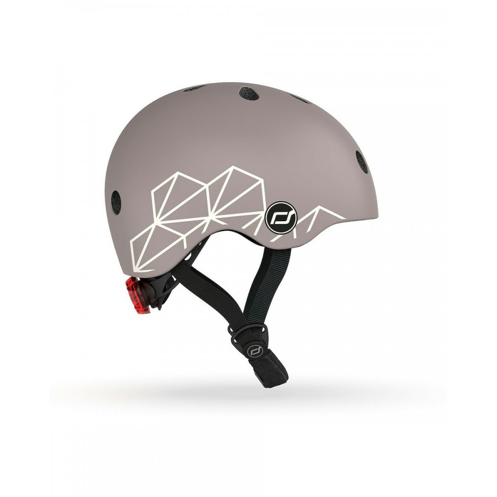 Scoot & Ride Κράνος για Παιδικό Πατίνι XXS-S (45-51 cm) Brown Lines 